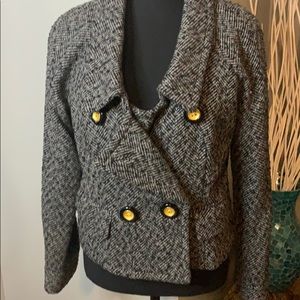 Banana Republic Heavy Wool Black and Gray Jacket